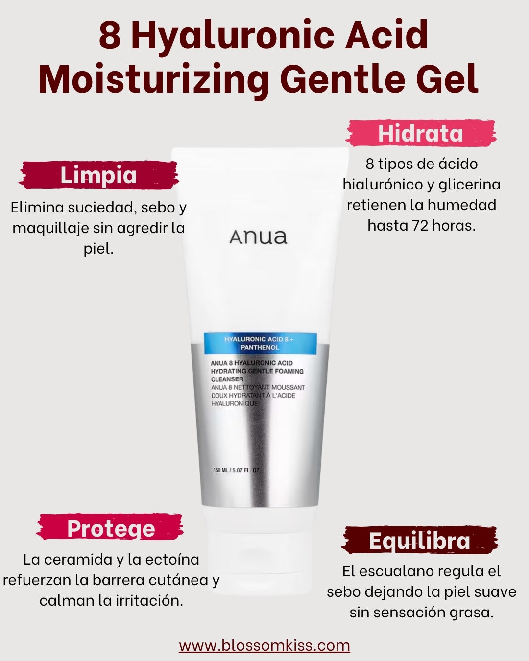 8 Hyaluronic Acid Moisturizing Gentle Gel Cleanser