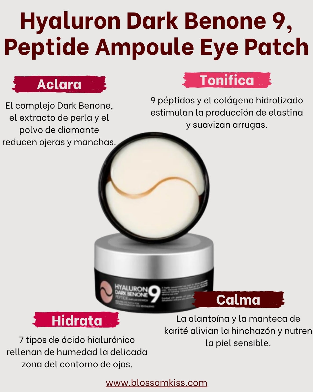 Hyaluron Dark Benone 9, Peptide Ampoule Eye Patch
